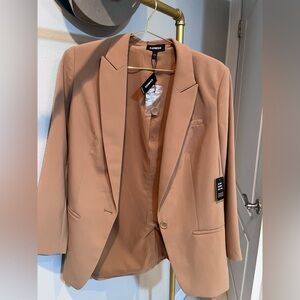Express Tailored Blazer in Warm Camel